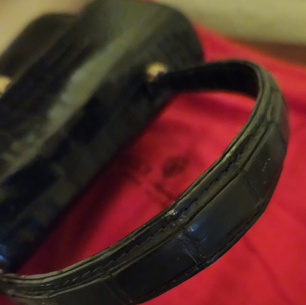 Gucci Vintage Crocodile Black Top Handle Purse - Picture 5 of 10